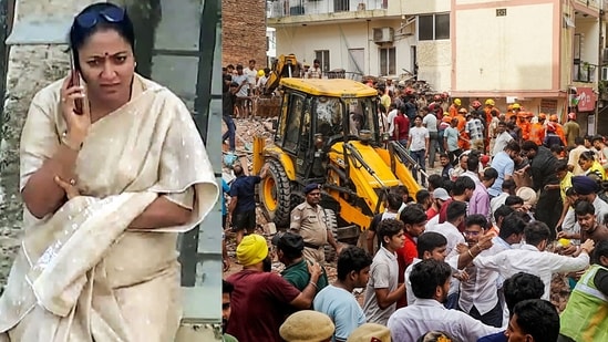 CM Rekha Gupta said the building was being used as a paying guest accommodation and warned that those responsible for the collapse would face action.