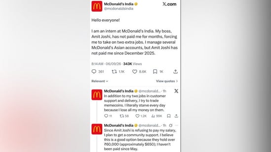 McDonald’s India’s X post raises questions online. (X/@mcdonaldsindia)