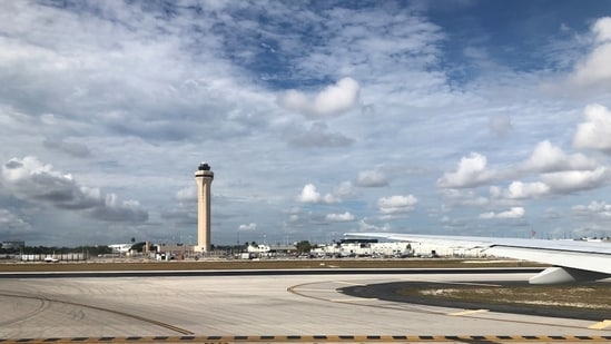 Miami International Airport runway.
