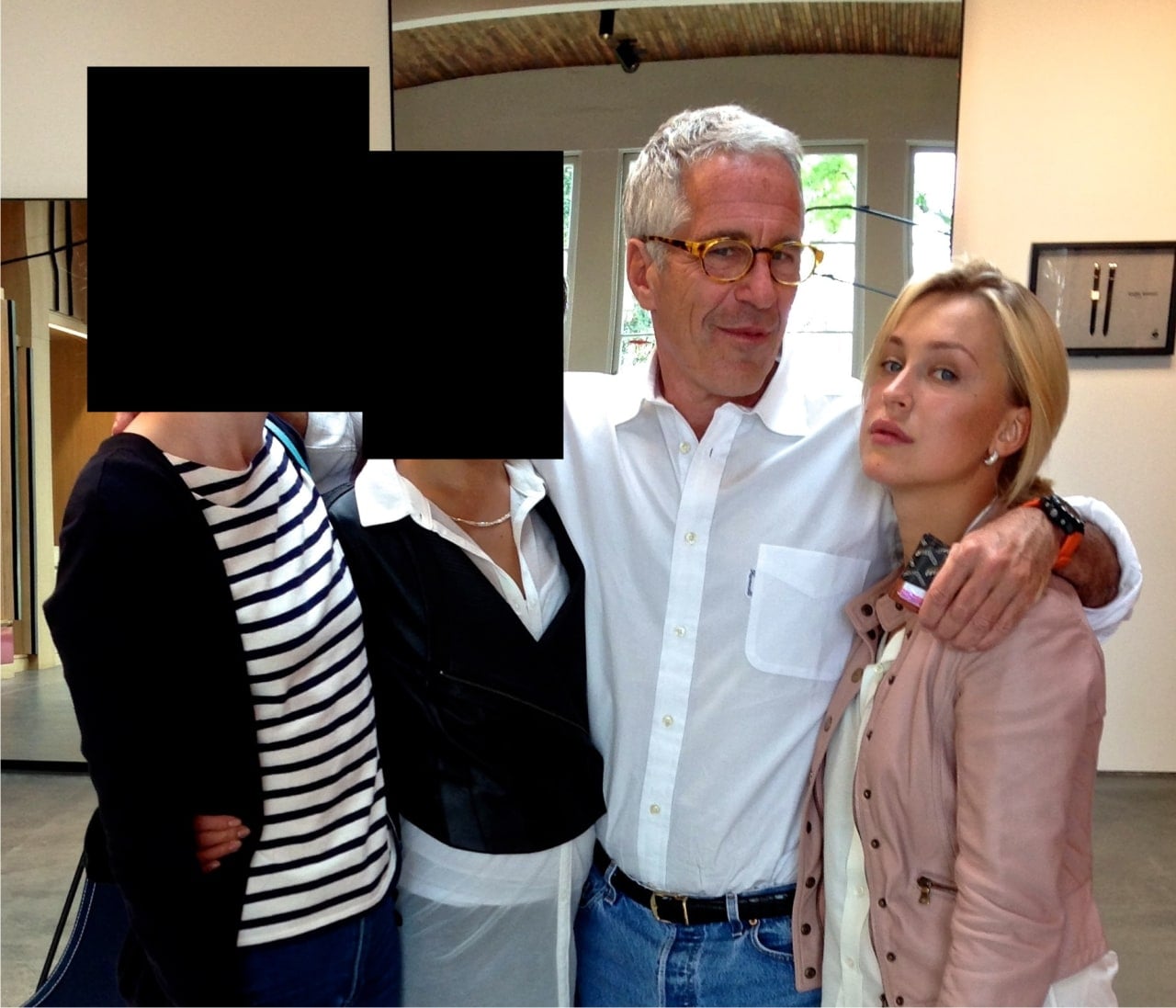 A photo shared by Julia Molchanova with WSJ, with redactions to hide others. (WSJ)