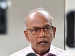 Singaore minister for home affairs K Shanmugam emphasised that overseas social media accounts are fanning racism against Indians in the country. 