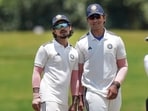 Ishan Kishan and Vaibhav Sooryavanshi during the Duleep Trophy 2026 final.(PTI)