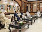 Madhya Pradesh Chief Minister Mohan Yadav interacts with global investors and industrial leaders during the AIM Congress 2026 at the World Trade Centre, in Dubai, UAE.