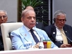 This handout picture provided by the Iranian presidency shows Pakistan's Prime Minister Shehbaz Sharif attending a meeting at the Shanghai Cooperation Organization (SCO) summit in Bishkek on September 1