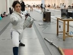 Sabre fencer Shreya Gupta prepares for the Asian Games at the newly-built High Performance Centre for fencing in NIS Patiala. (Ht Photo)