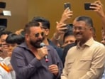 Sanjay Dutt with Mahrashtra Transport Minister Pratap Sarnaik.