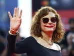 Susan Sarandon poses on the red carpet during arrivals for the screening of the movie The Echo Chamber in competition, at the 83rd Venice International Film Festival in Venice, Italy, September 6, 2026. REUTERS/Yves Herman