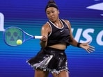 Japan's Naomi Osaka hits a return to Belgium�s Elise Mertens in their women's singles third round tennis match on day seven of the US Open tennis tournament at the USTA Billie Jean King National Tennis Center in New York City on September 5, 2026. (Photo by KENA BETANCUR / AFP)(AFP)
