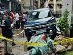 Thane, India - September -06, 2026: A 31-year-old man allegedly rammed his car into pedestrians in Kalwa, Thane, on Sunday morning, killing a 45-year-old woman and injuring two others. One of the injured remains admitted to a hospital, while the other was discharged after receiving first aid ,in Thane ,in Mumbai, India, on, Sunday, September -06, 2026. ( photo by Praful Gangurde / Hindustan Times ) (Praful Gangurde)