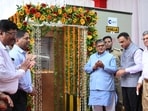 UT administrator Gulab Chand Kataria during the launch in Chandigarh on Sunday. (Keshav Singh/HT)
