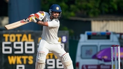 East Zone's captain Ishan Kishan plays a shot on day 2 of the Duleep Trophy 2026-27 final cricket match between South Zone and East Zone, in Chennai (PTI) East Zone's captain Ishan Kishan plays a shot on day 2 of the Duleep Trophy 2026-27 final cricket match between South Zone and East Zone, in Chennai (PTI)