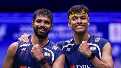 Satwiksairaj Rankireddy (L) and Chirag Shetty. (PTI) Satwiksairaj Rankireddy (L) and Chirag Shetty. (PTI)