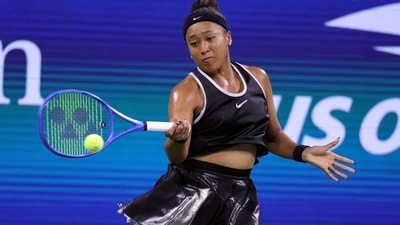 Japan's Naomi Osaka hits a return to Belgium�s Elise Mertens in their women's singles third round tennis match on day seven of the US Open tennis tournament at the USTA Billie Jean King National Tennis Center in New York City on September 5, 2026. (Photo by KENA BETANCUR / AFP) (AFP) Japan's Naomi Osaka hits a return to Belgium�s Elise Mertens in their women's singles third round tennis match on day seven of the US Open tennis tournament at the USTA Billie Jean King National Tennis Center in New York City on September 5, 2026. (Photo by KENA BETANCUR / AFP) (AFP)