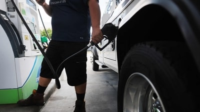 Gasoline prices hit a record high for Labor Day as US drivers face higher fuel costs. (Photo by SPENCER PLATT / GETTY IMAGES NORTH AMERICA / Getty Images via AFP) (Getty Images via AFP) Gasoline prices hit a record high for Labor Day as US drivers face higher fuel costs. (Photo by SPENCER PLATT / GETTY IMAGES NORTH AMERICA / Getty Images via AFP) (Getty Images via AFP)