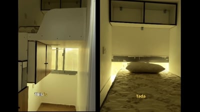 The woman gave viewers a tour of a duplex room that costs around  ₹30,000 a month. (Instagram/@keerthanaindubai)