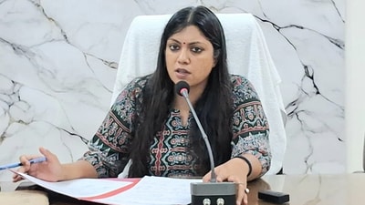 Akriti Chaudhary was detained under the stringent National Security Act (NSA) and the order of detention was passed by Noida DM Medha Roopam. (X/@MedhaRoopam) Akriti Chaudhary was detained under the stringent National Security Act (NSA) and the order of detention was passed by Noida DM Medha Roopam. (X/@MedhaRoopam)