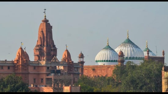 A mosque stands adjacent to the Shri Krishna Janmabhoomi. (PTI)