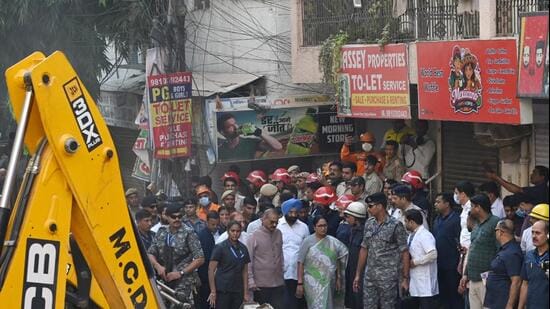 A senior MCD official said that the demolition will be initiated after the rescue operation is completed. (ANI)