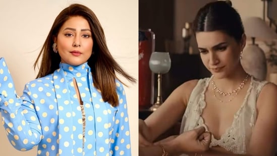 Hina Khan reacts to Kriti Sanon's Rakhi ad controversy.