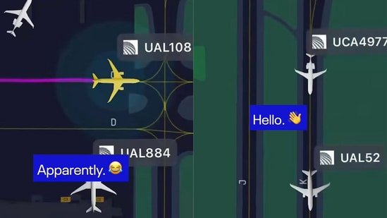 Father-daughter banter over airport radio.