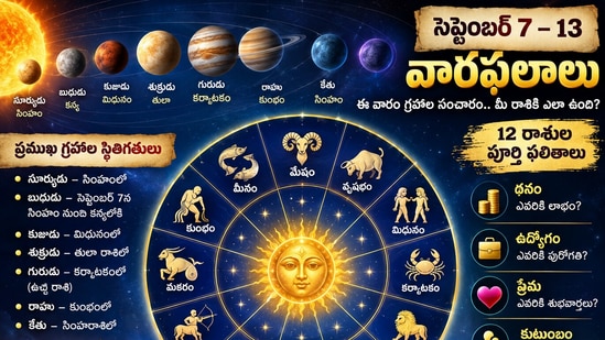 సెప్టెంబర్ 7–13 వారఫలాలు.. వీరికి శుభకాలం ప్రారంభం.. డబ్బు, మంచి ప్రేమ జీవితంతో పాటు ప్రతి అడుగులో విజయం! (AI)