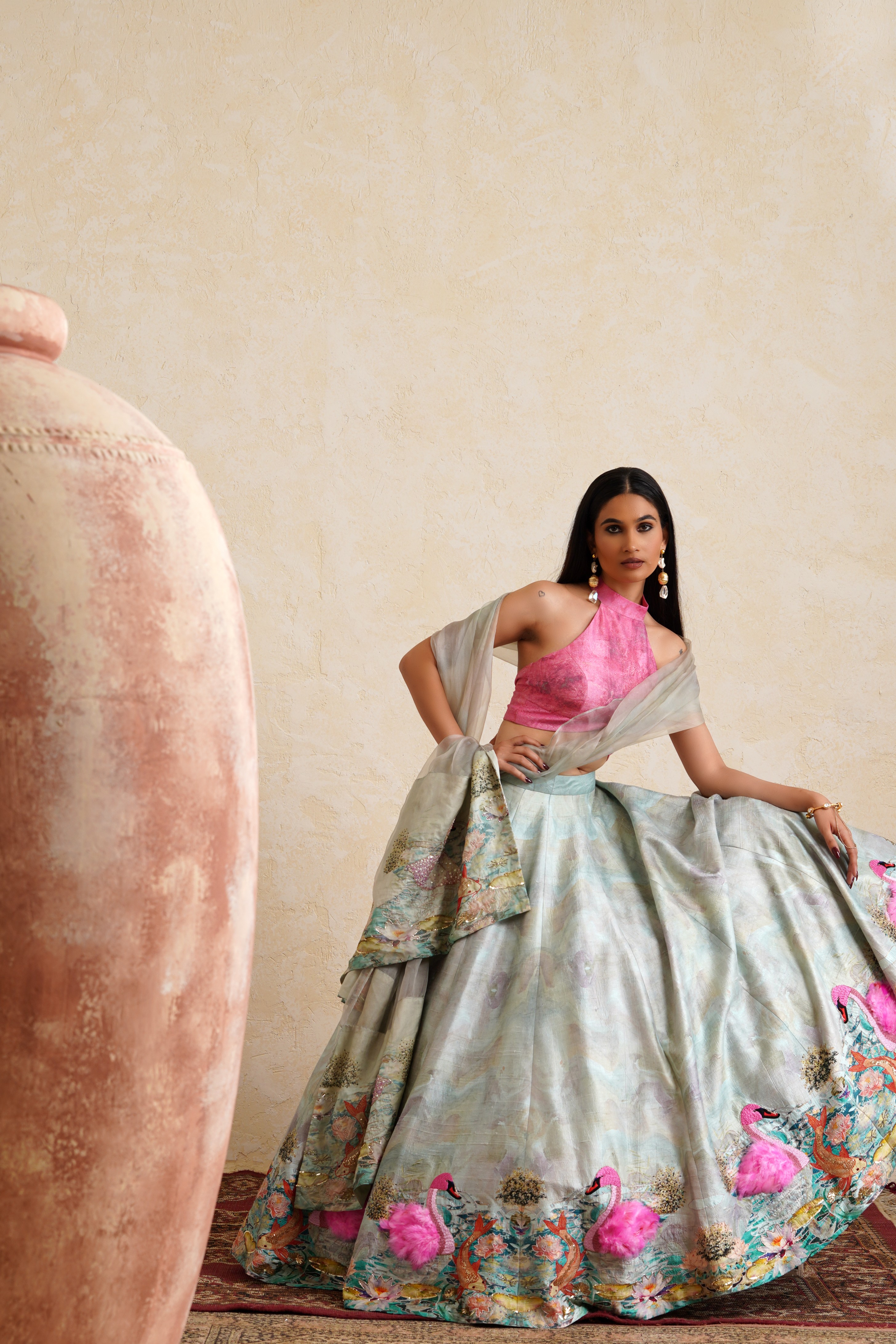 For the bride who wants to have a little fun with tradition, a colourful lehenga can be the perfect choice. (Ridhi Garg) For the bride who wants to have a little fun with tradition, a colourful lehenga can be the perfect choice. (Ridhi Garg)