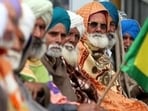In Sirsa’s Kharian village, mason Ravir Mayal has been using social media to mobilise construction workers and raj-mistris across the state. (HT File)