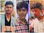 Akshat Yadav, Arpit Jahaj, Pawan Kumar and Yuvraj Soni and were among those who lost their lives in the building collapse.(Sourced/HT)