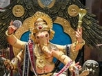 Mumbai, India. Aug 29, 2026 - More than 50 thousand devotees participated in the grand Aagman Sohala procession of Mumbai's oldest Ganpati, Chintamani, in the Parel area of central Mumbai. Ahead of the Ganesh festival, the city's most prominent Ganpati mandal carried Chintamani from the Parel workshop to the Pandal on Saturday. Mumbai, India. Aug 29, 2026. (Photo by Raju Shinde/HT Photo) (Raju Shinde)