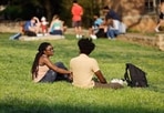 FILE PHOTO: Members of the University of North Carolina’s student body relax on campus in Chapel Hill, North Carolina, U.S., April 5, 2023.
