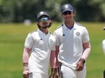 East Zone captain Ishan Kishan, left, and Vaibhav Sooryavanshi.