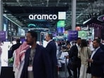 Visitors gather next to the Aramco stand during the opening ceremony of the technology event LEAP in Riyadh, Saudi Arabia, August 31, 2026. REUTERS/Hamad I Mohammed