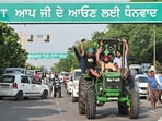 The protest, which began on September 1, saw farmers stationed along one side of the road in Phase 11, while demonstrations were also held at various intersections along Airport Road during the week. (Ravi Kumar/HT)