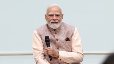 Prime Minister Narendra Modi Modi will also flag off freight train services from New Sanand (North), New Makarpura, New Umbergaon and New JNPT in Mumbai. ( PMO/X) Prime Minister Narendra Modi Modi will also flag off freight train services from New Sanand (North), New Makarpura, New Umbergaon and New JNPT in Mumbai. ( PMO/X)