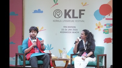 Author Gourav Mohanty at the Kerala Literature Festival earlier this year. (Courtesy Kerala Literature Festival)