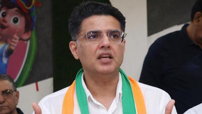 Congress leader Sachin Pilot addresses the media in Raj Nagar RDC in Ghaziabad on Sep 5 (HT Photo/Sakib Ali) Congress leader Sachin Pilot addresses the media in Raj Nagar RDC in Ghaziabad on Sep 5 (HT Photo/Sakib Ali)