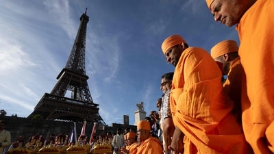 This came a day after the Eiffel Tower shut down following staff allegations that female workers were asked to leave due to the BAPS group visit. (AFP) This came a day after the Eiffel Tower shut down following staff allegations that female workers were asked to leave due to the BAPS group visit. (AFP)