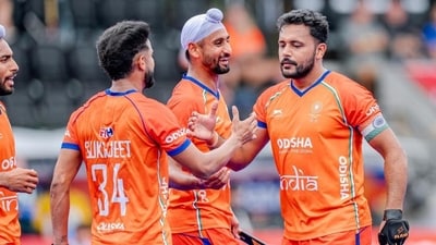 Harmanpreet Singh scored twice in India’s 3-1 victory over Wales in Amstelveen, Netherlands on Saturday. (HI)