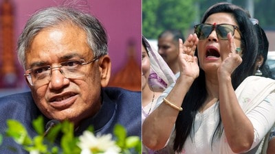 জ্ঞানেশ কুমার এবং তাঁর মেয়েকে আক্রমণ করলেন মহুয়া মৈত্র। (ফাইল ছবি, সৌজন্যে পিটিআই)