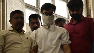 Police arrested two men and seized a revolver and six live cartridges after the security breach at Jio World Plaza in Mumbai. (Anshuman Poyrekar/HT Photo) Police arrested two men and seized a revolver and six live cartridges after the security breach at Jio World Plaza in Mumbai. (Anshuman Poyrekar/HT Photo)
