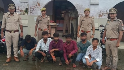 The six accused were booked under multiple sections of the Bharatiya Nyaya Sanhita. (@Etahpolice/X) The six accused were booked under multiple sections of the Bharatiya Nyaya Sanhita. (@Etahpolice/X)