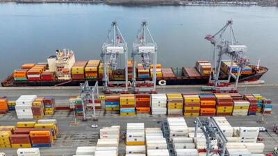 Shipping containers at the Port of Montreal in Montreal, Quebec, Canada. (REUTERS)