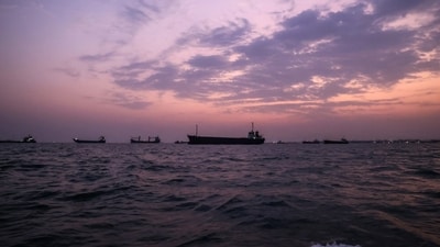Vessels off the coast of southern Iran.