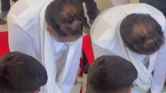 Footage of the incident captured the minister attempting to resuscitate the collapsed employee by administering CPR on the spot.
