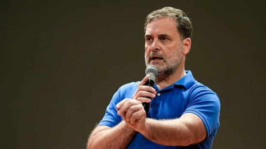 Rahul Gandhi was on his way to Lucknow to proceed to his parliamentary constituency, Raebareli, for a two-day visit.