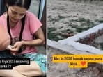 Snippets from a video shared by Diksha Jaiswal. 
