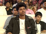 Jason Sanjay was giving a speech at Sigma event when he was interrupted by chants of TVK. 