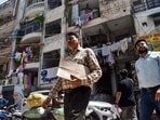 New Delhi: Municipal Corporation of Delhi (MCD) officials inspect student paying guest (PG) accommodations in the Satya Niketan area following the collapse of a multi-storey building, in New Delhi, Wednesday, Sept. 9, 2026. (PTI Photo)(PTI09_09_2026_000293A)(PTI)