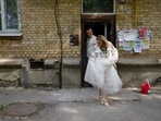 As the couple slept, a Russian strike hit a warehouse across the street from their building.