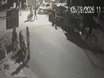The accused were caught on CCTV footage repeatedly hitting Amit Kumar with a brick.